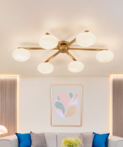 Alternative view of Plafonska lampa Bertina, 6 kugli, Mesing