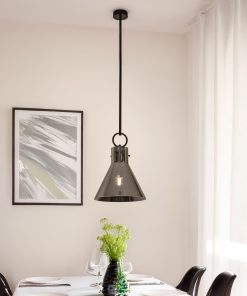 Visilica Emerson crna sa dimnim staklom u trepzariji SVOD rasvjeta Podgorica