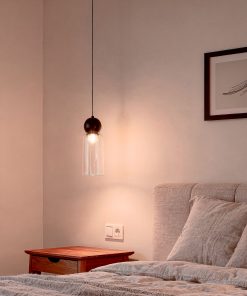 Visilica Nanali crna iznad nocnog stola u spavacoj sobi - SVOD rasvjeta Podgorica