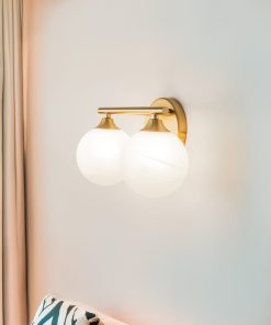 Zidna lampa SOL, 2 kugle, Mesing