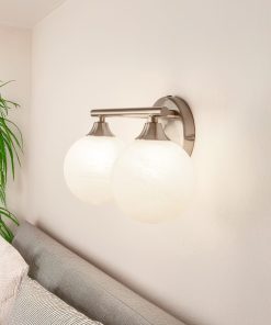 Zidna lampa SOL, 2 kugle, Silver