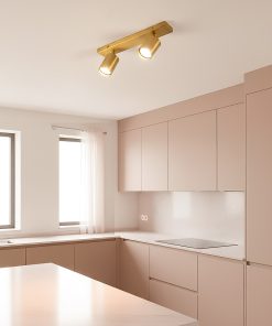 Spot mesingana svjetiljka Lmbris u enterijeru kuhinje