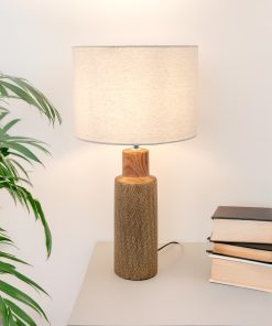 Stona lampa Fidži keramičko postolje u spavaćoj sobi