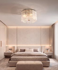 Kompaktna kristalna plafonjera Artsen u modernom enterijeru