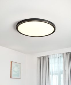 Moderna LED plafonjera Faust crni okvir i mesing detalj