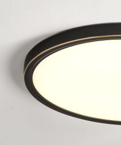 Detalj crnog metalnog okvira plafonjere Faust