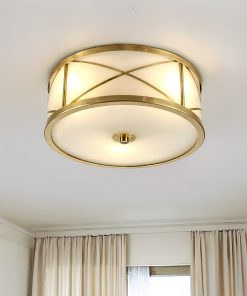 Pietra plafonjera 35 cm mesing i mat staklo