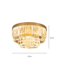 Dimenzije kristalne plafonjere Prism