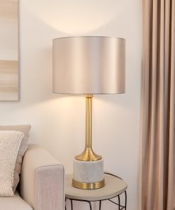 Estela stona lampa mermer i mesing elegantna rasvjeta