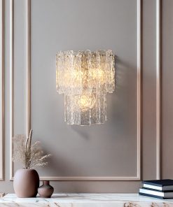 Artsen zidna lampa kristalno staklo i mesing