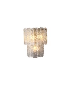 Artsen zidna lampa mesing i kristalno staklo