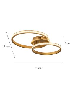 Gold plafonjerka sa dekorativnim kristalnim detaljima