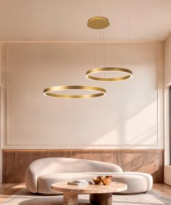 Alternative view of LED visilica Oraklu, Gold,  Ø 60/80 cm