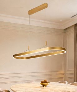 Ovalis LED visilica u brushed gold završnoj obradi
