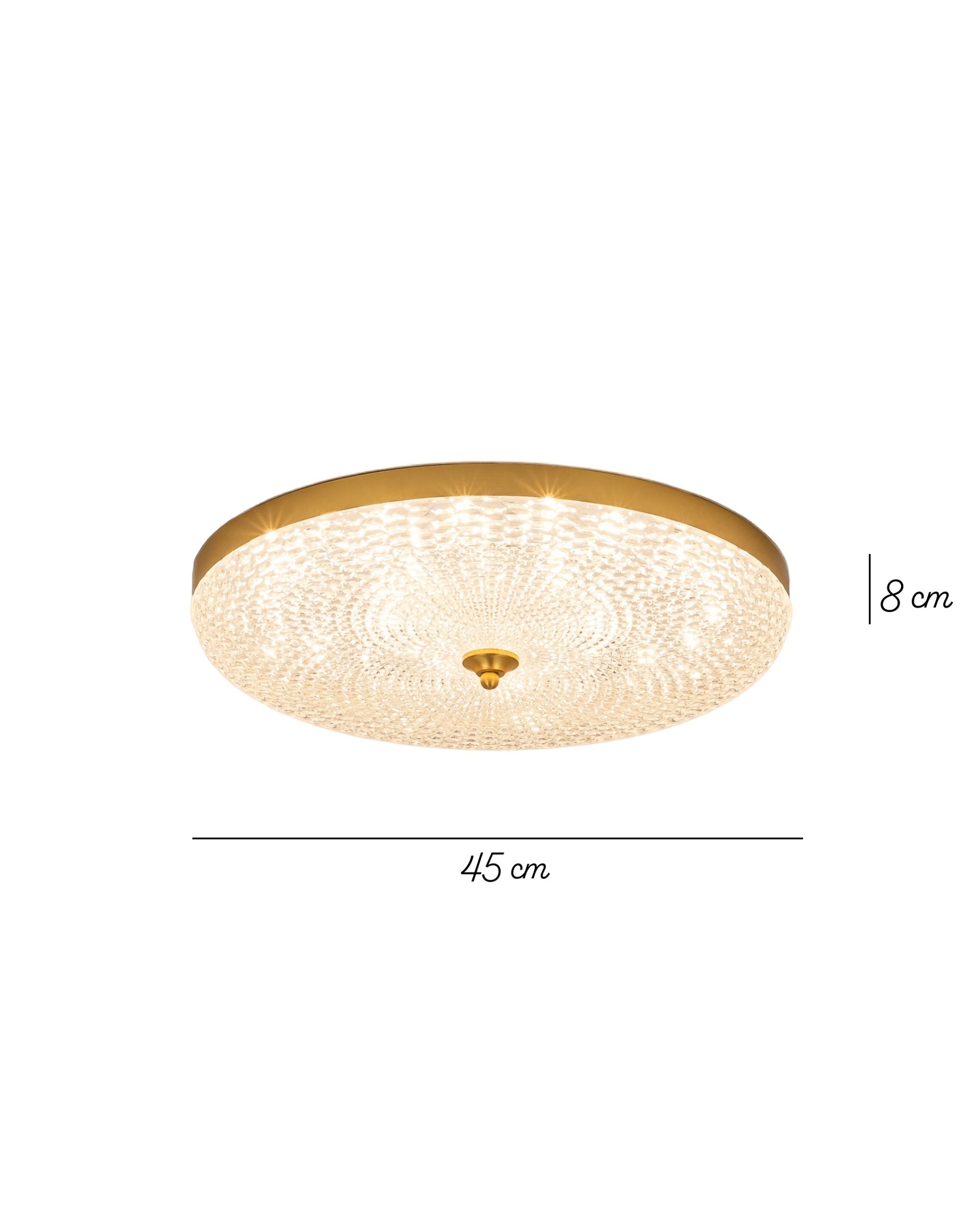 Plafonjerka Aureta, Mesing, Ø 45 cm - Image 9