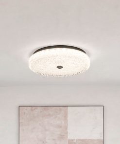Hromirana LED plafonjerka Glis sa dekorativnim kristalnim difuzorom