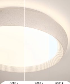 Detalj teksturiranog bijelog okvira plafonjerke Mind