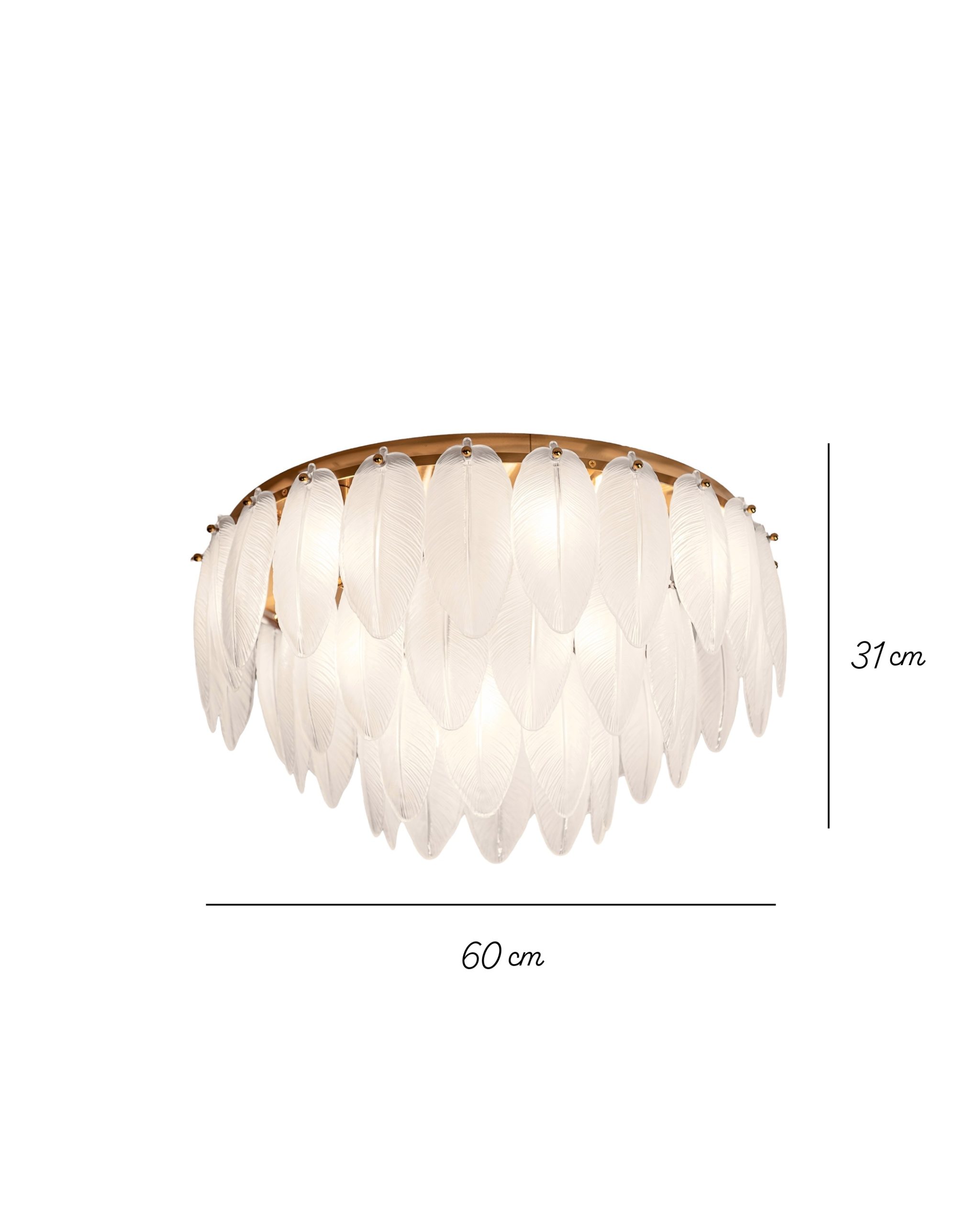 Plafonjerka LARK, Ø60 cm, Mesing - Image 8
