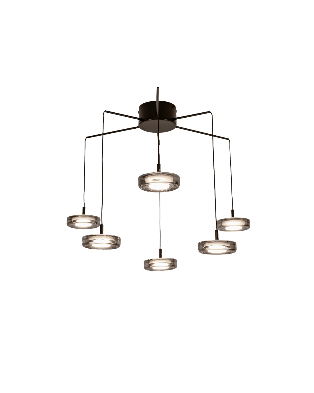 Plafonski luster Pavot, Crni, 6 svjetiljki - Image 8